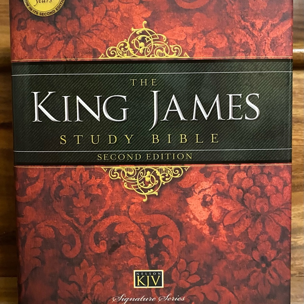 New KJV Study Bible, Large Print, Hardcover, Red Letter Edition: Second Edition
